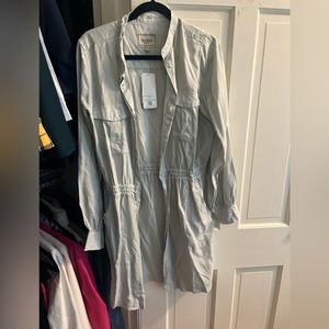 Green button down dress